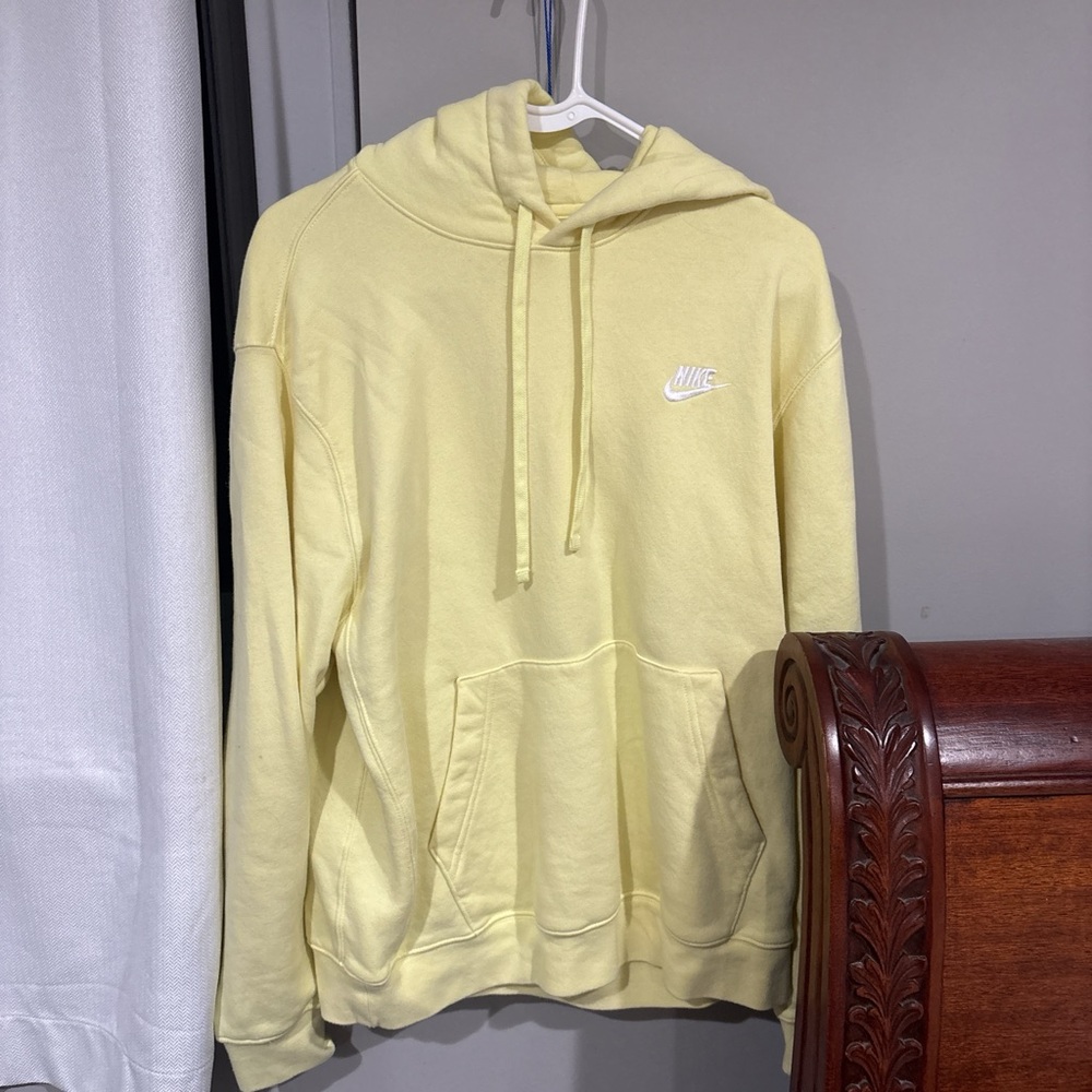 Nike Men's Yellow Hoodie Sweater